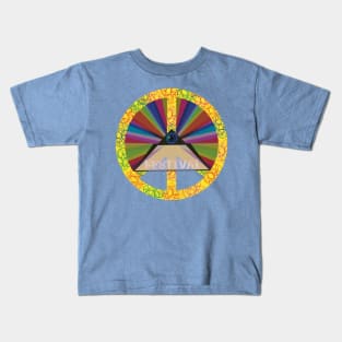 Music Festival  - Peace Symbol Kids T-Shirt